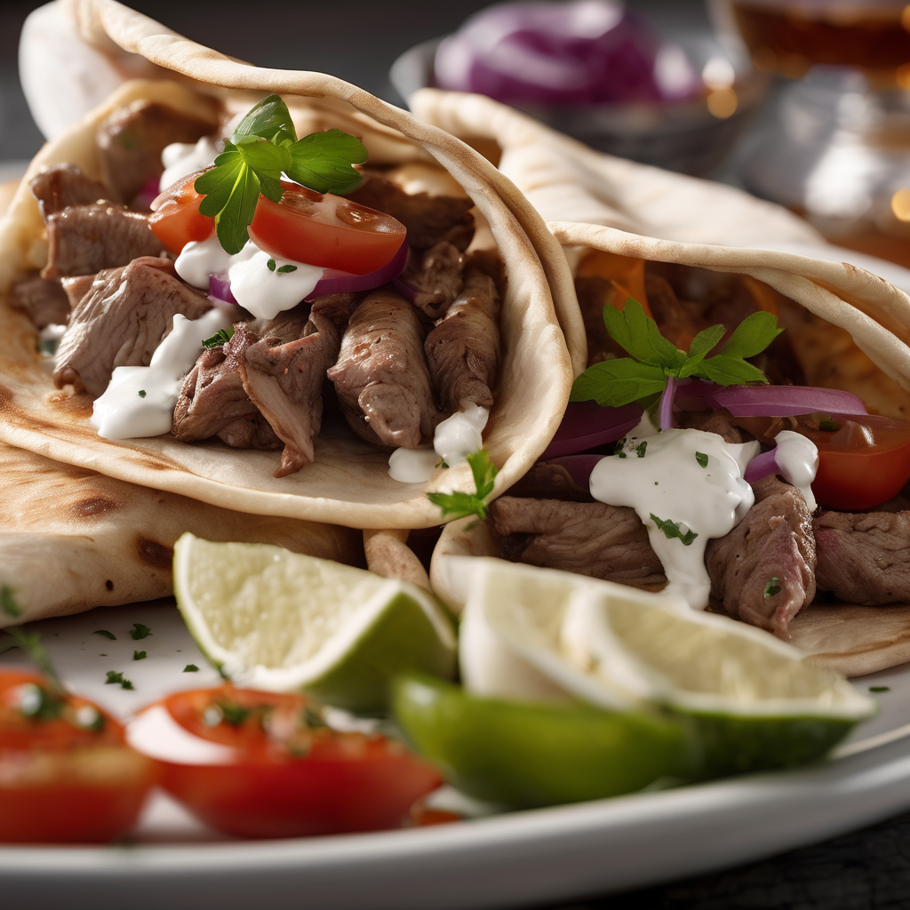 Traditional lamb gyros prepared with authentic methods